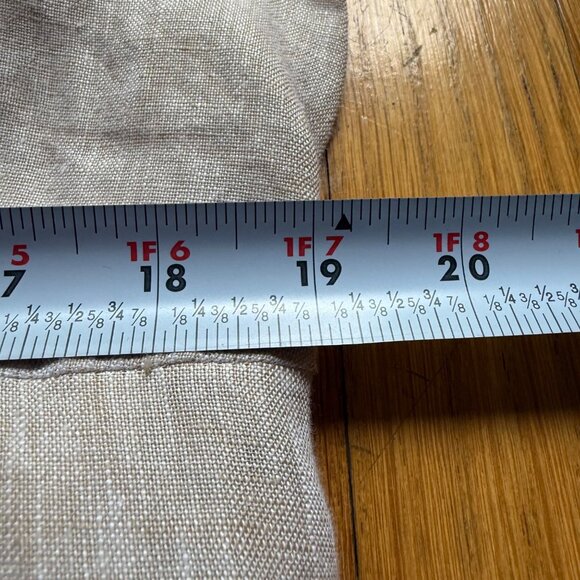 J. Mclaughlin Size L Beige Linen Long Sleeve Button-Down Lagenlook Dress - Picture 6 of 16